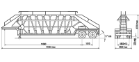 Полуприцеп панелевоз МАЗ 9985 - 00 двухосный, для перевозки ЖБИ панелей, железо бетонные панели